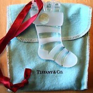 Tiffany & Co. stocking crystal ornament